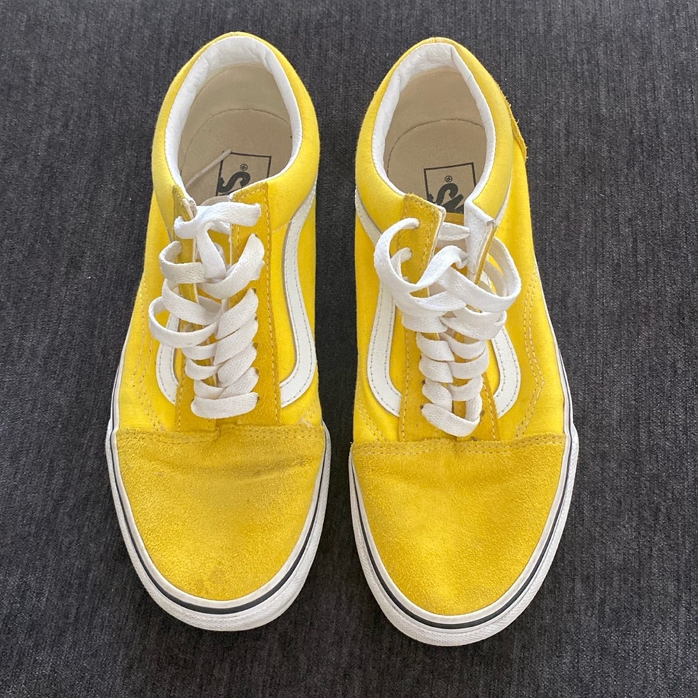 Vans Yellow and White Old Skool Sneakers